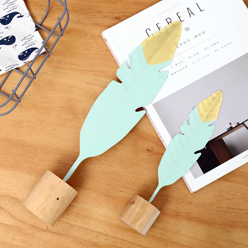 1 шт. скандинавские Перьевые Украшения современные металлические железные