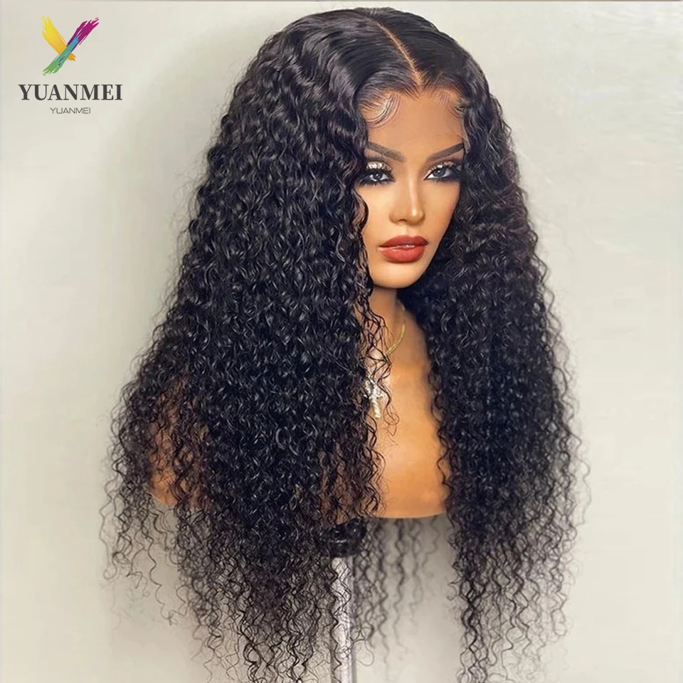 13x4X1 Curly Lace Front Wigs For Women Glueless Wet And Wavy T Part Lace Front Wig Brazilian 30 inch Kinky Curly Human Hair Wig