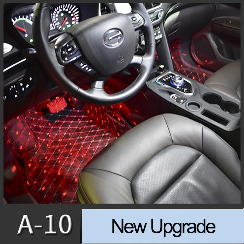 Colorful Mini LED DJ Disco Effect Lights Car Interior Decoration USB Automatic Rotation Voice Control Star Laser Projector Light | Лампы и