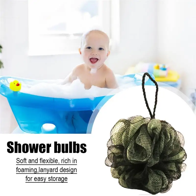 

4pcs Bath Ball PE Shower Sponge Bath Cleaning Brush for Women Men Body Exfoliate Skin Scrubber Care Tool