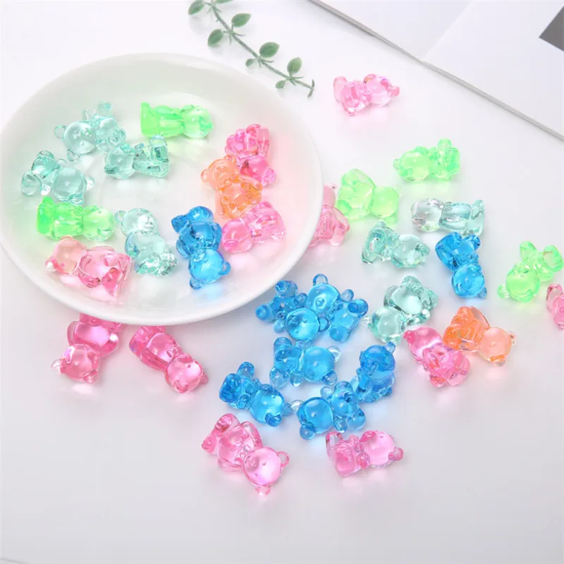 5 шт. 27*35 мм акриловые кристаллы в форме медведя игровые детали для настольных игр