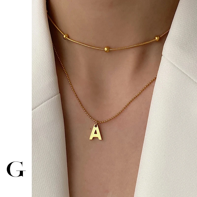 

GHIDBK 2020 Hot Sale Stainless Steel Dainty Beaded Snake Chain Necklaces Women Delicate 3 Sizes Minimalist Street Style Chokers