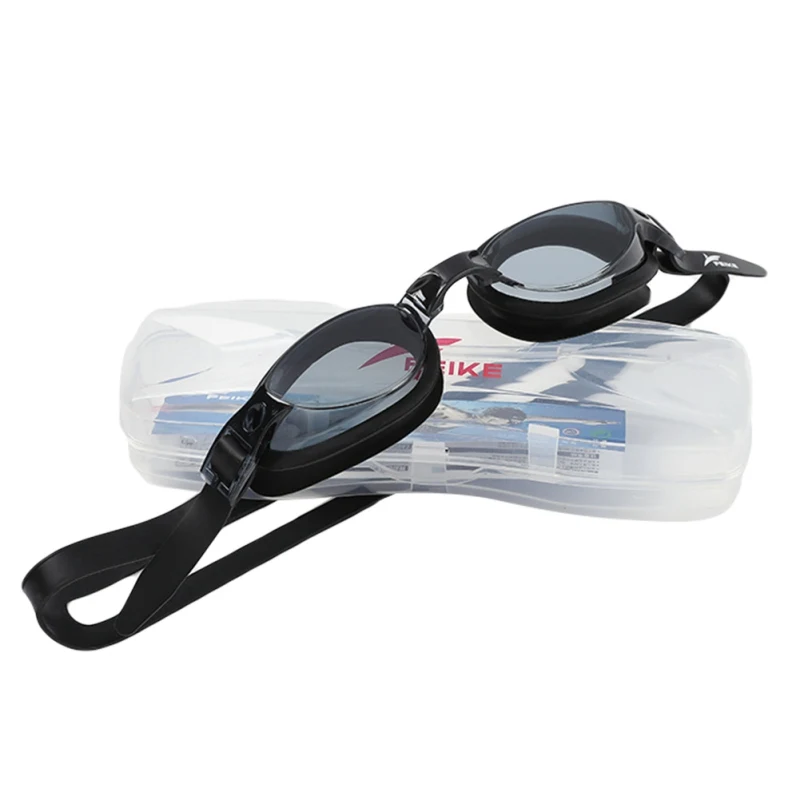 Плавательные очки Силиконовые Анти туман УФ Защита с покрытием воды диоптрий