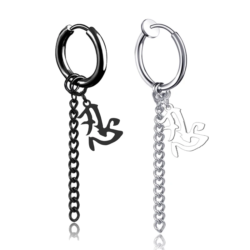 1 пара 2 шт. Титан Сталь с длинной бахромой китайский терпеть ниндзя серьги в виде