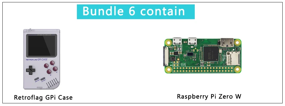 Retroflag GPi чехол Игровой Набор для Raspberry Pi Zero W 1,3 опционально 32 Гб 64 Гб sd-карта медные радиаторы для RPI Zero
