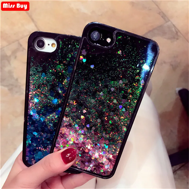 Роскошный блестящий чехол для iphone 6 6S 7 8 Plus X Xr Xs Max Dynamic Liquid Hard PC 10 |