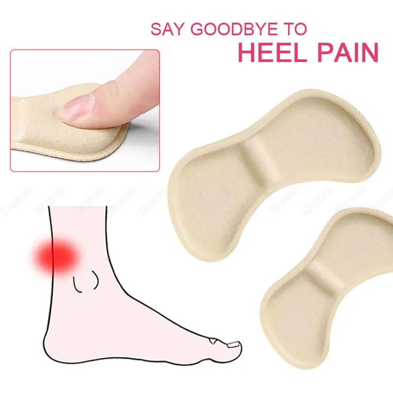 5 Pairs Sponge Heel Pads Adhesive Patch for Pain Relief High Heels Shoes Sticker Foot Care Liner Grips Insole Cushion Insert Pad