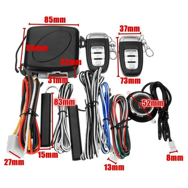 

Car Alarm Remote Control Car Keyless Entry Engine Start Alarm System Button Remote Starter Stop Automatic In stock