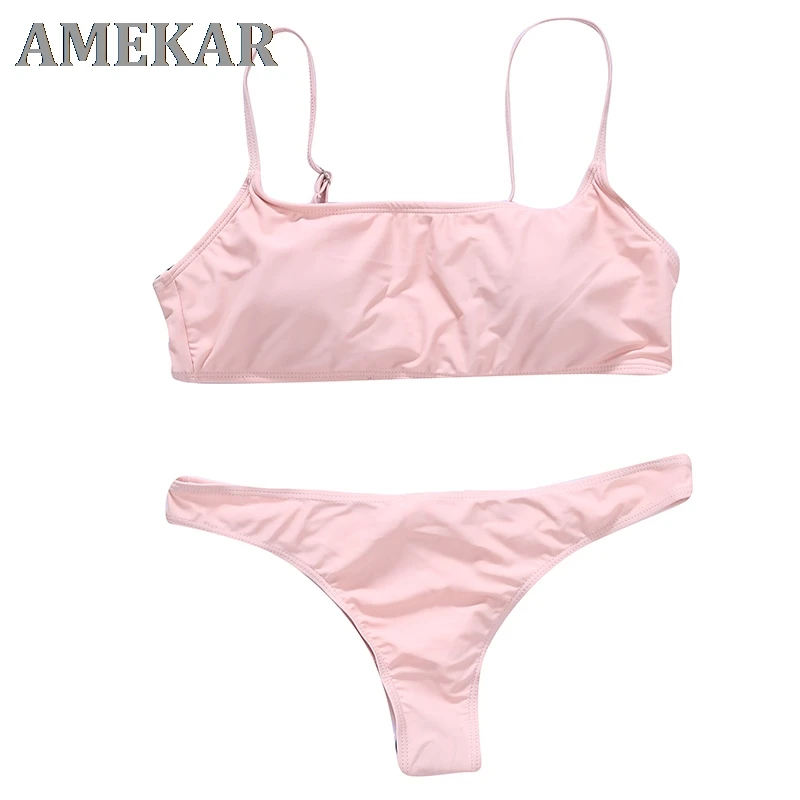 

2021 New Sexy Push Up Unpadded Brazilian Bikini Set Women Vintage Swimwear Swimsuit Beach Suit Biquini bathing suits