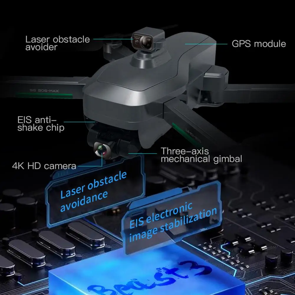 

SG906MAX Drone 4K HD GPS Aerial Vehicle Intelligent Remote Control Aircraft for Photographing