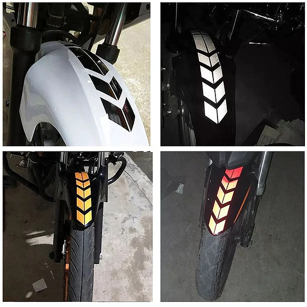 Profesional 6 Warna Sepeda Motor Dekorasi Aksesoris Sepeda Fender Yang Dapat Dilepas Desain Garis Plester Motor Stiker Reflektif,