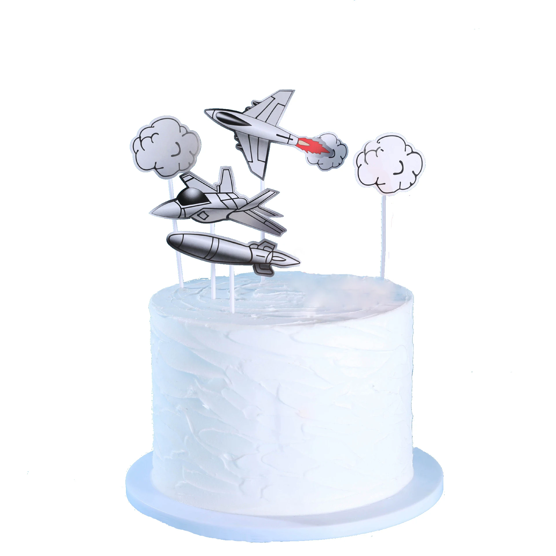 5 шт. желтые серые синие самолеты Декор торт Топпер открытка облако воздушный шар
