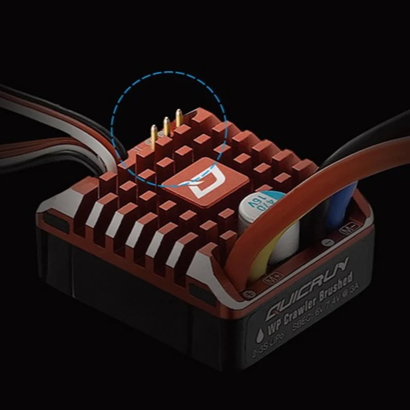 HOBBYWING RC автомобиль QuicRun 1080 Водонепроницаемый Cool Run 80A матовый ESC подъем|Детали и