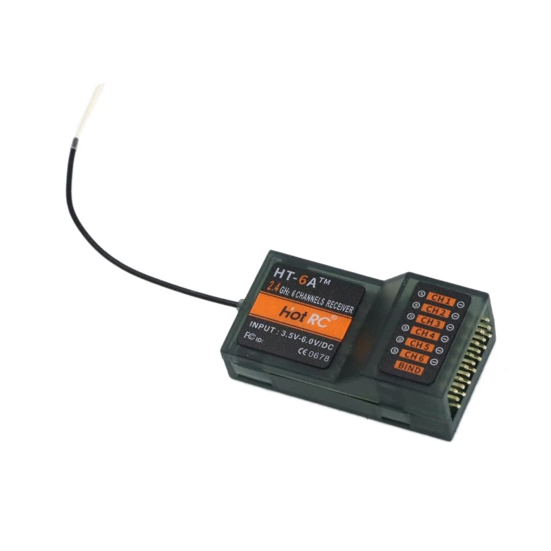 

HOT RC HT-6A 2.4G 6CH RCReceiver FHSS & 6CH Receiver for HT-6A Transmitter FPV Drone Rc Airplane Rc Car Rc Boat