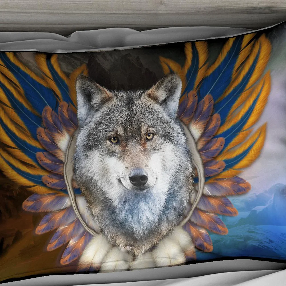 3D принт животных постельные принадлежности темно синий и черный градиент фон