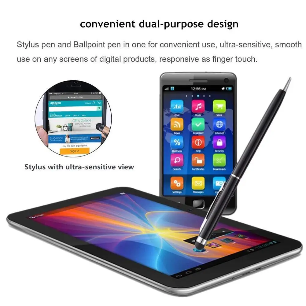 Универсальный емкостный экран Стилус для iPhone X 7 6S 5 5S SE iPad 2 3 iPod костюм для всех смартфонов планшеты ПК