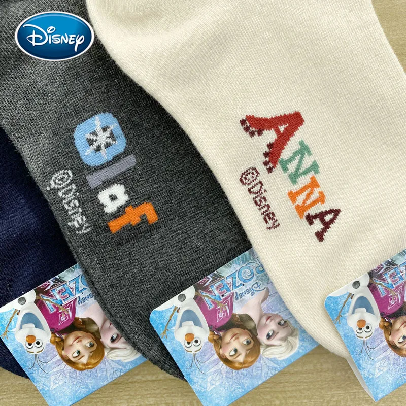 Disney 1 пара для девочек носки с принтом Холодное сердце героями мультфильмов