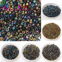 2mm 3mm 4mm plating matte color crystal glass seed beads for jewelry making diy earring necklace bracelet charms handmade