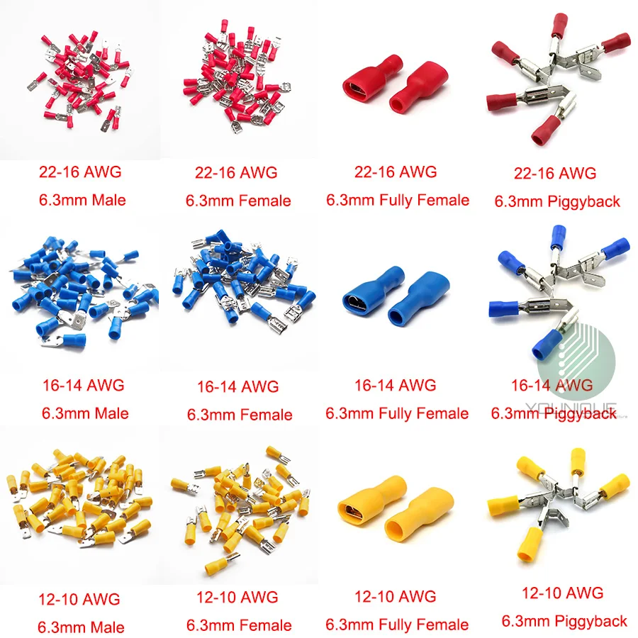 100 PK полностью изолированный гнездовой штекер вилка Электрический коннектор