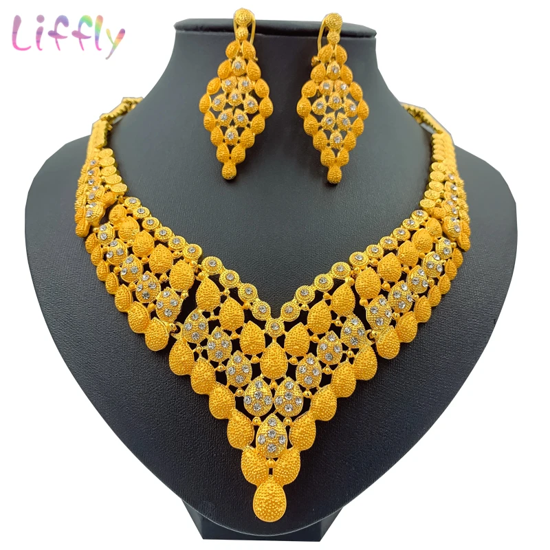 Роскошные наборы украшений для свадебной вечеринки с кристаллами женское