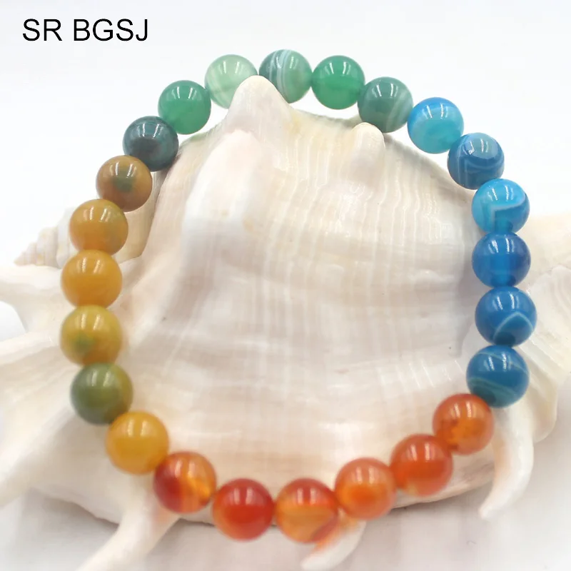 Free Shipping 8MM Valentine's Day Gift Natural Semi Precious Stone Round Beads Women Elegant Stretch Bracelet | Украшения и
