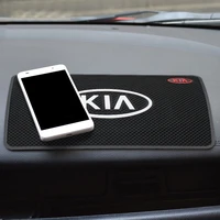 car logo anti slip mat phone holder non slip mat for kia k2 k3 k4 k5 sorento sportage r rio soul interior decoration accessories