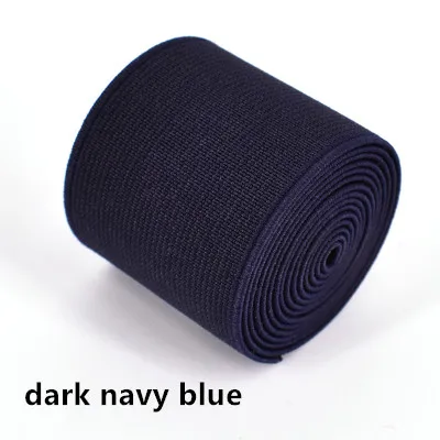 dark navy blue 3 м/лот, ширина 4 см, высокое качество, цветная утолщенная эластичная лента, импортные Эластичные аксессуары - Color: dark navy blue
