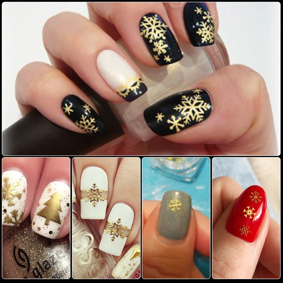 3d лак для ногтей с блестками металлические снежинки хлопья смешанные цветы