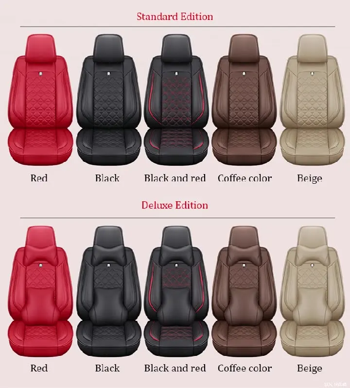 

Fashion Luxury Leather and Non-Woven Fabric Car Seat Covers Full Set