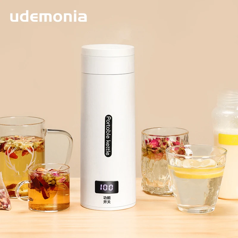 

Portable Electric Kettle Thermos Stainless Steel LCD Display Temperature Adjustable Smart Kettle Thermopot 300W Fast Boiling
