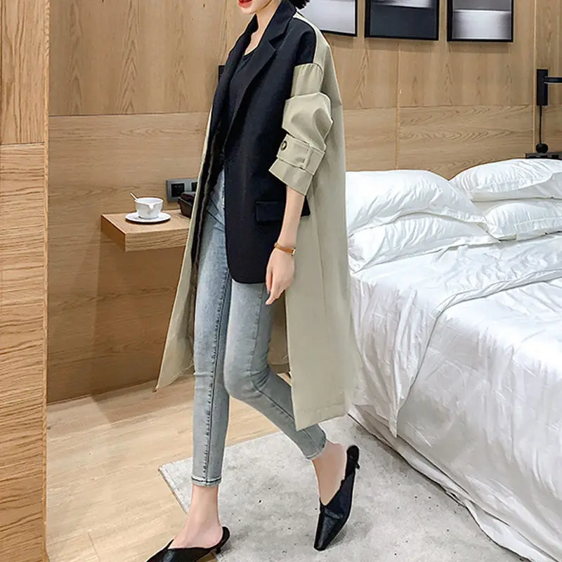 Женский Асимметричный Блейзер подиумный контрастный блейзер в стиле пэчворк