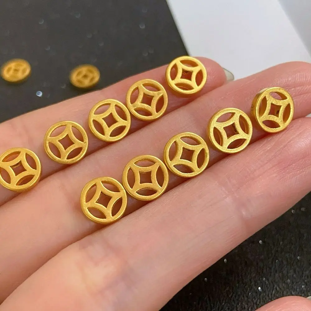 Бусина из желтого золота 999 пробы для самостоятельного изготовления браслета