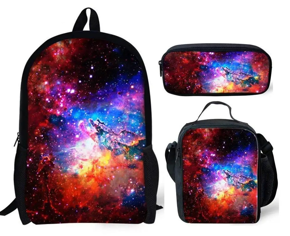 

Galaxy Design Children School Backpack Set for Boys Girls 3D Star Universe Space Pattern Kids Book Bags Backpacks Chilfren