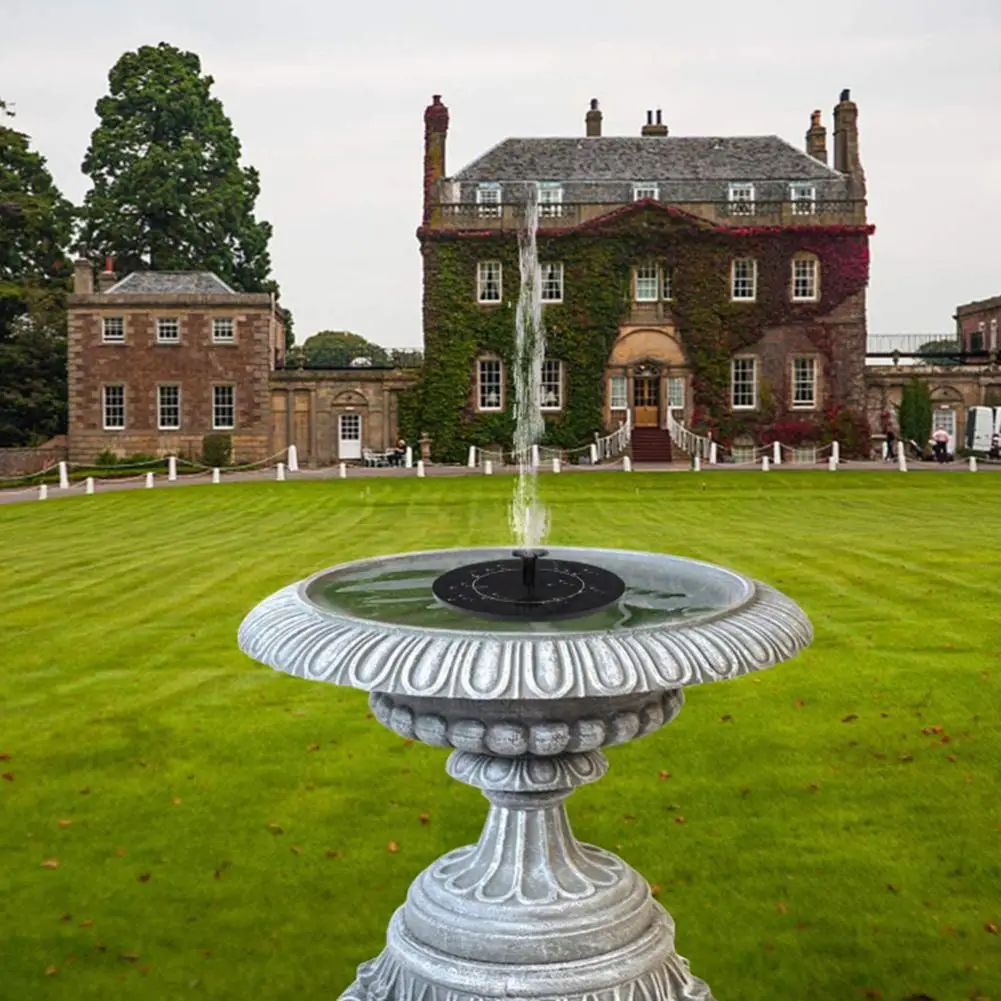 

2.5W Mini Solar Fountain Pump Bird Bath Fountain Pump With 6 Different Spray Pattern Heads For Pond Pool Garden Fish Tank