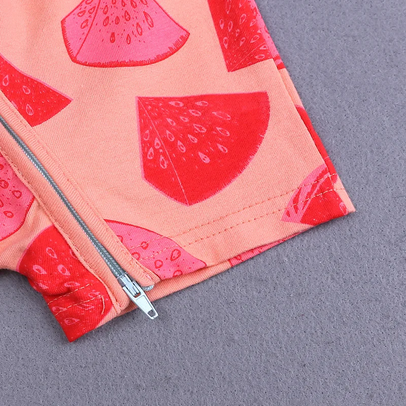 Хлопковый комбинезон с короткими рукавами для новорожденных Летняя тонкая