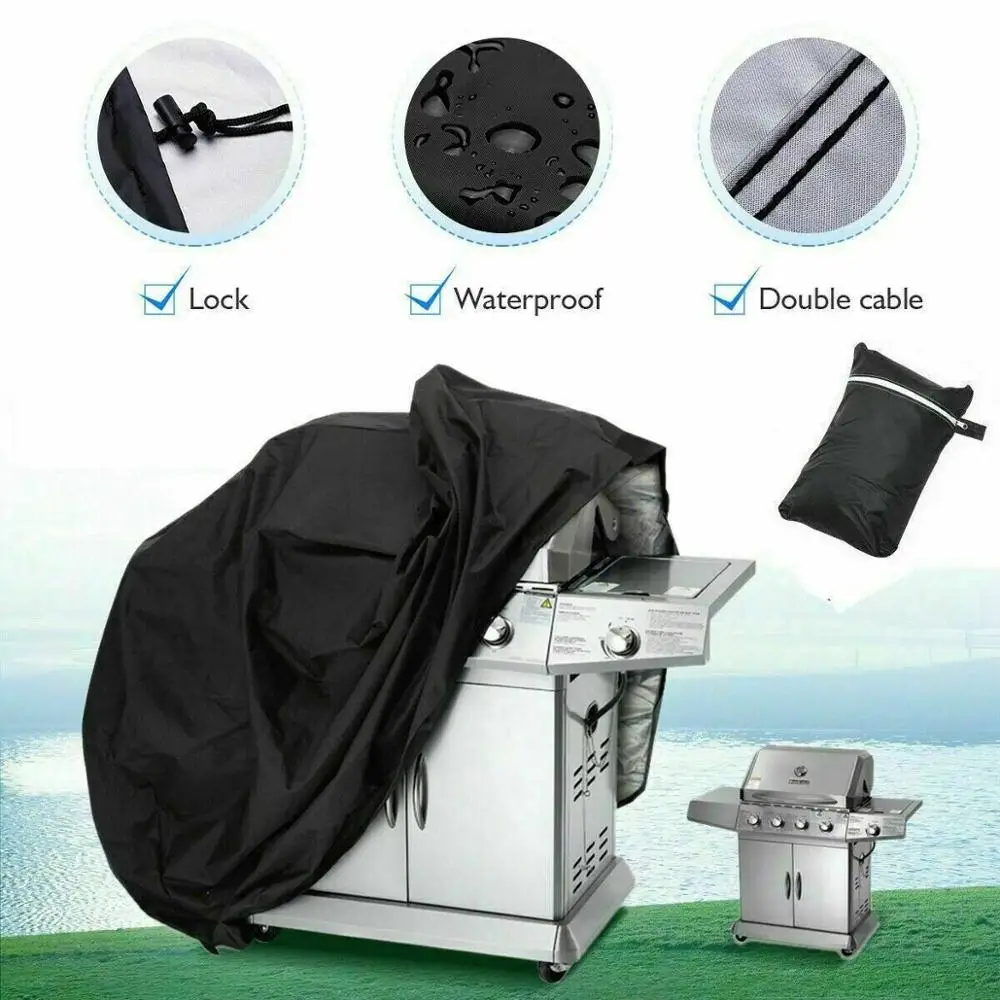 Черный водонепроницаемый чехол для барбекю аксессуары гриля защита от пыли