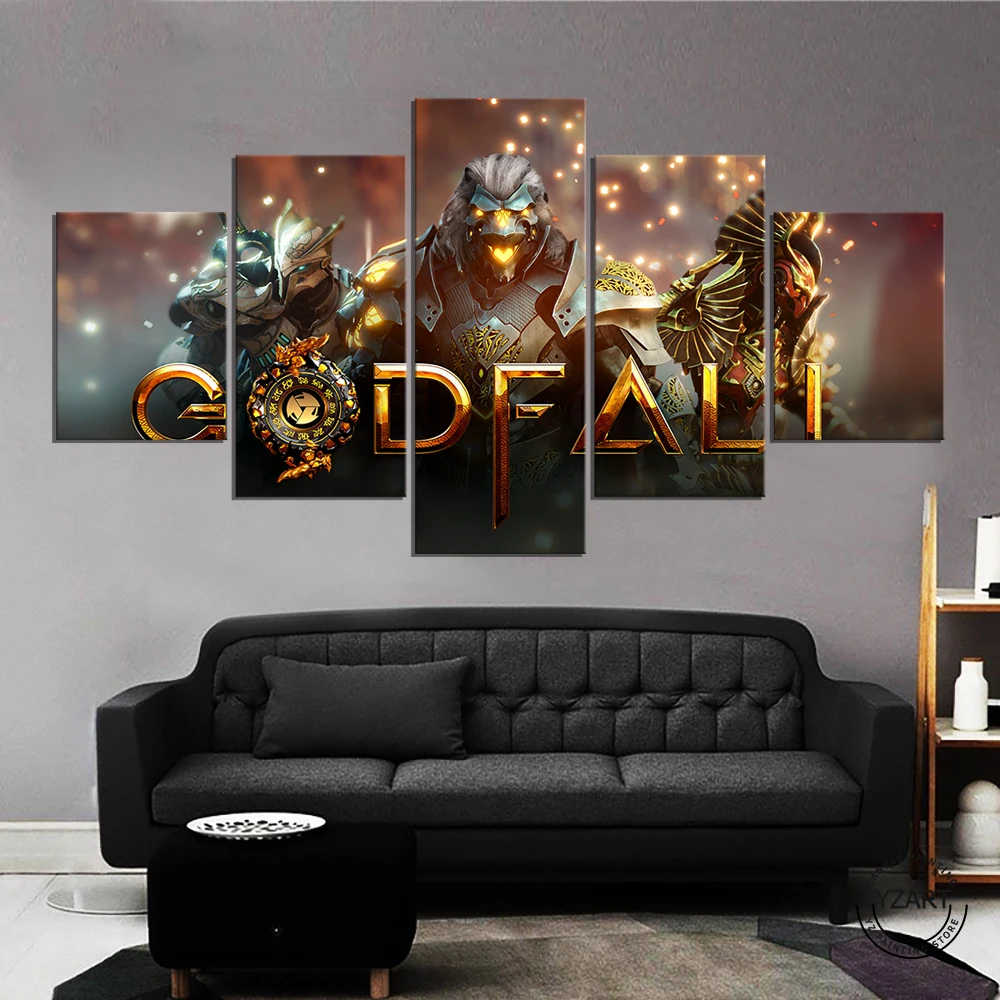 

Video Games Godfall Poster Pictures Canvas Paintings Fantasy Wall Art for Home Decor