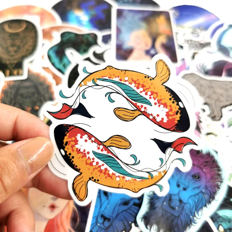

10/30/50/100pcs/lot Cartoon Twelve Constellations Graffiti Stickers For DIY Luggage Laptop Refrigerator Motorcycle Car Pegatinas