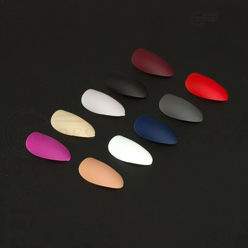 24pcs/set Stiletto Nails Matte Finishing False Press-On Almond Full Fake Nail Tips Manicure DIY Faux Ongles Nep Nagels | Красота и