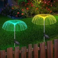 solar garden lights fiber optic lights jellyfish luminous charging and plug in lawn and garden decorative