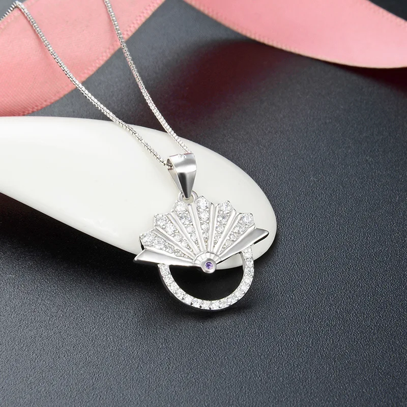 

European and American retro pendant s925 sterling silver fashion diamond-encrusted zircon female clavicle chain fashion simple