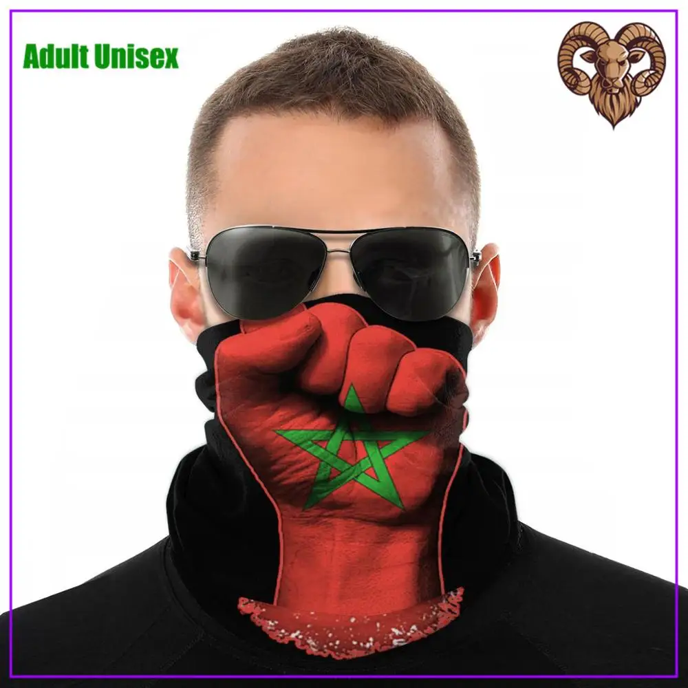 Маска для лица с флагом Марокко мужчин и женщин многоразовая маска защиты от