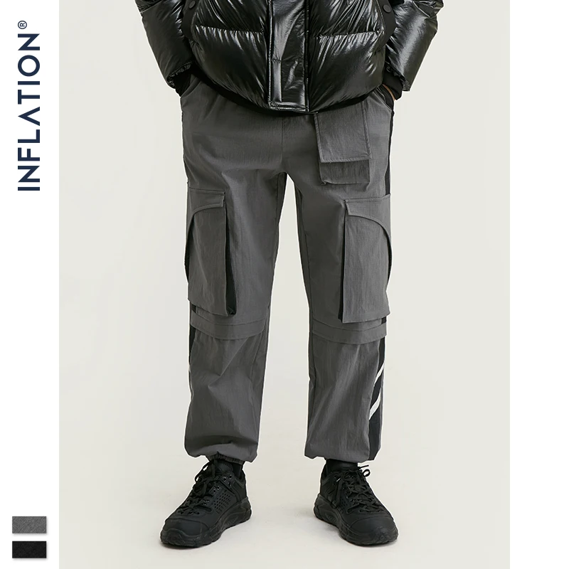 Светоотражающие мужские штаны для бега в стиле хип хоп свободные шаровары с