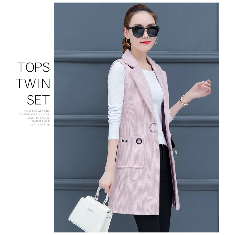 2020 от кутюр женский жилет высокого качества шерстяной пальто осень/зима женская