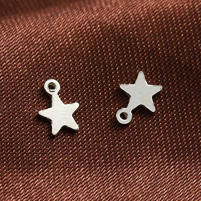 Настоящий чистый твердый 925 пробы Серебряный кулон с пентаграммой и звездой