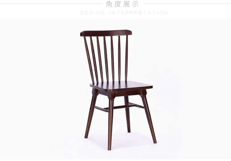 Виндзорское кресло из цельного дерева Скандинавское обеденное для дома простое