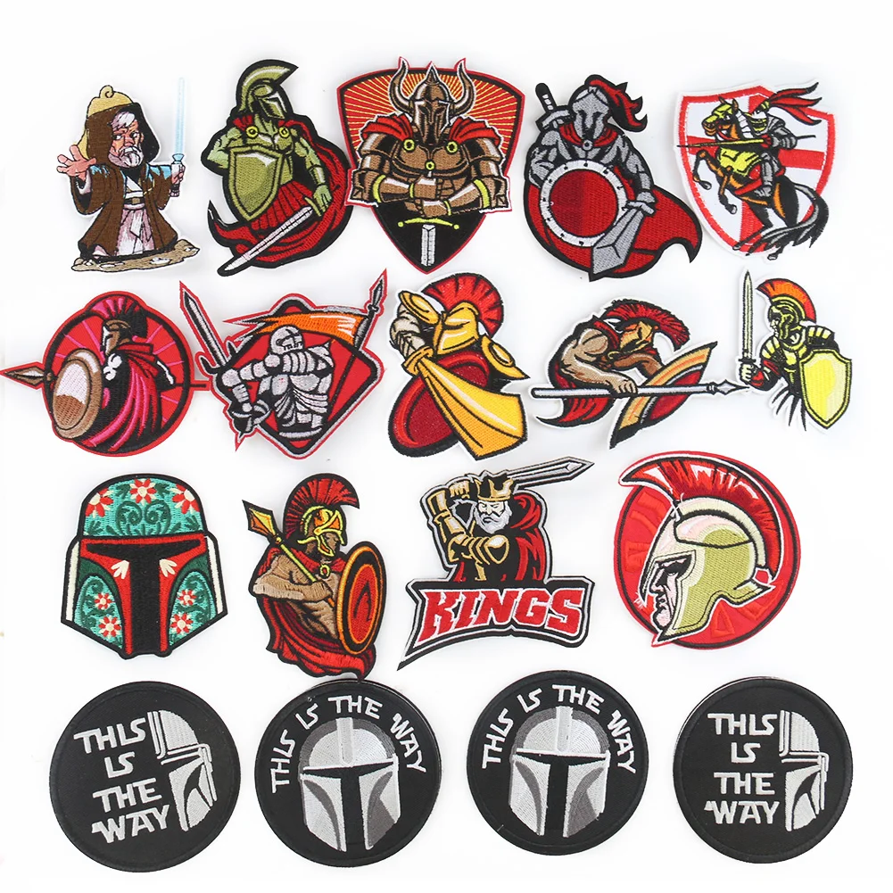 2 шт. Спартанский шлем с вышивкой нашивка Гладиатор римский солдат воин военный