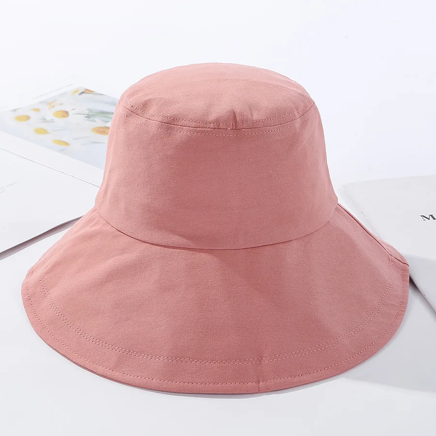 Панама USPOP Женская однотонная с широкими полями хлопковая шляпа от солнца