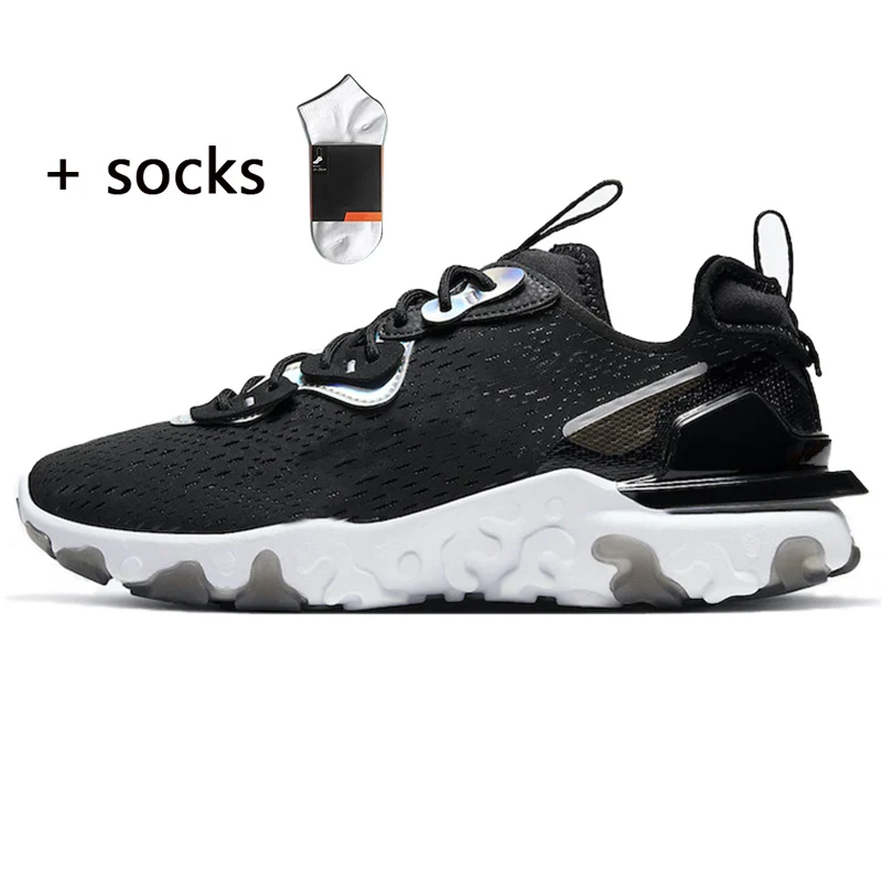 

Fashion Epic vision react element 55 87 mens womens running shoes Photon Dust Triple Black White outdoor sports trainers sneaker