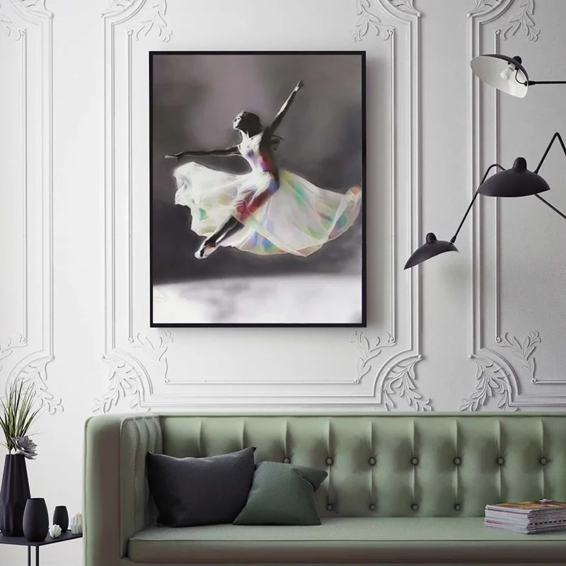 

Modern Minimalist Beauty Dancer Oil Canvas Painting Nordic Decoration Home Art Posters and Prints Wall Pictures for Girl Bedroom